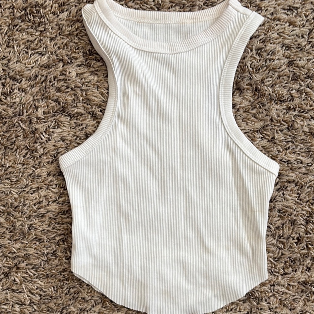 Wild Fable White Crop Tank Top